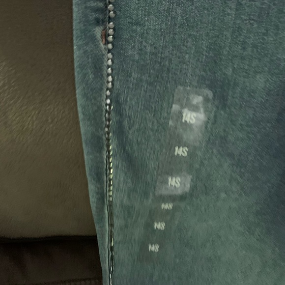 Express High Rise Rhinestone Ankle Jeans - Picture 2 of 4